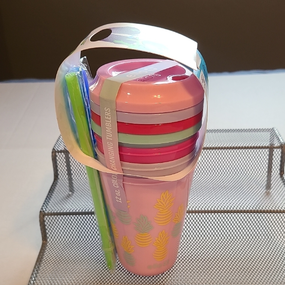 Ello Color Changing Tumblers Set 4 Pack With Straws/Lids New 12 OZ - Picture 3 of 5